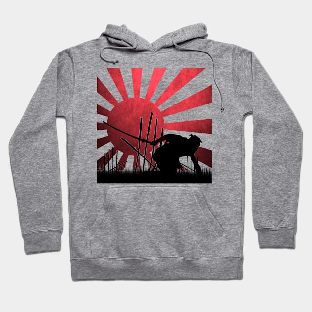 16 Swords-(Seven Samurai, inverted) Hoodie by Ironmatter